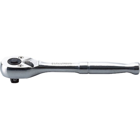 Ratchet Handle 20 Teeth Push Button 115mm Polished Handle 1/4 Sq. Drive